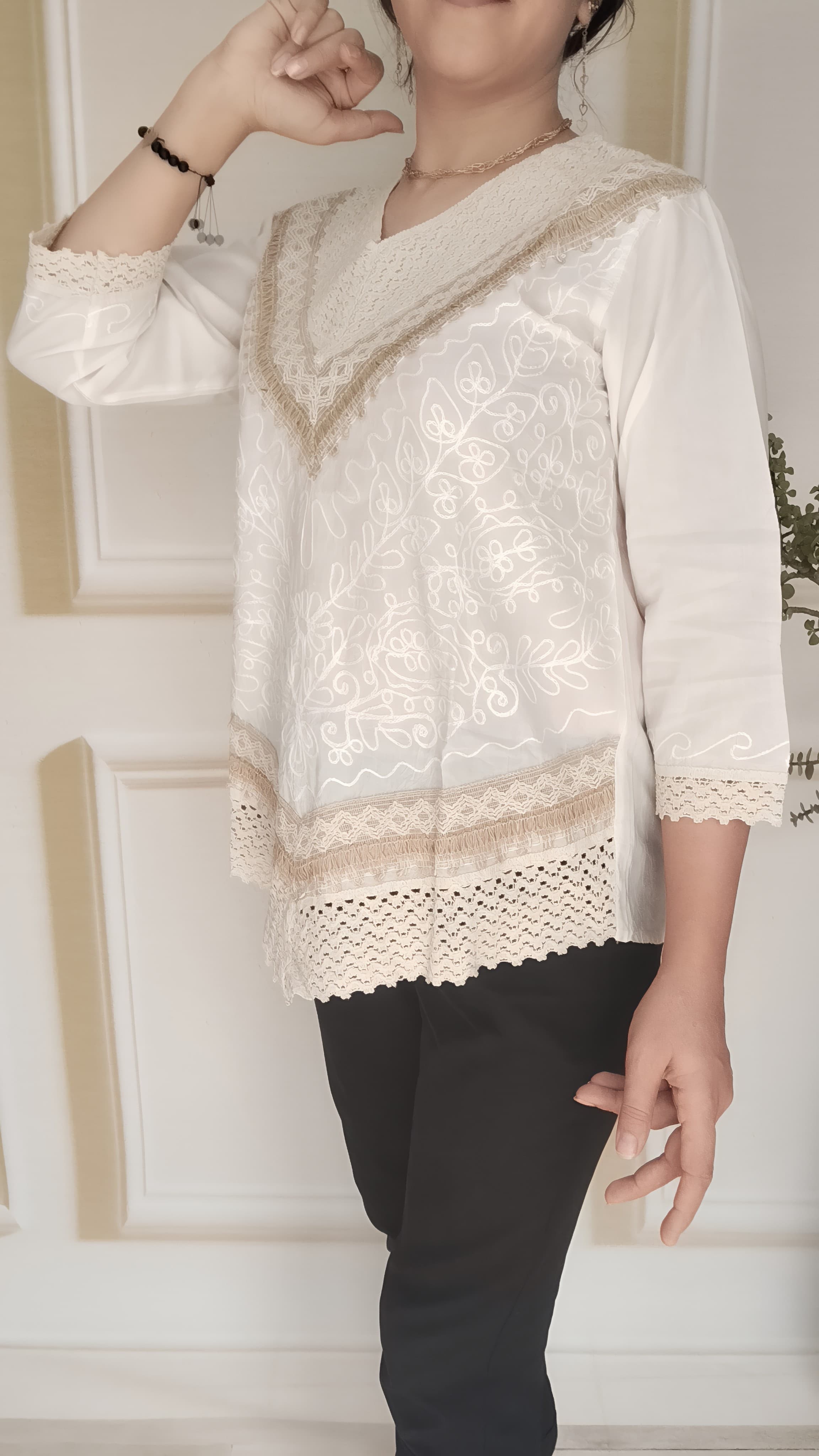 تونیک زنانه خامه دوزی هندی