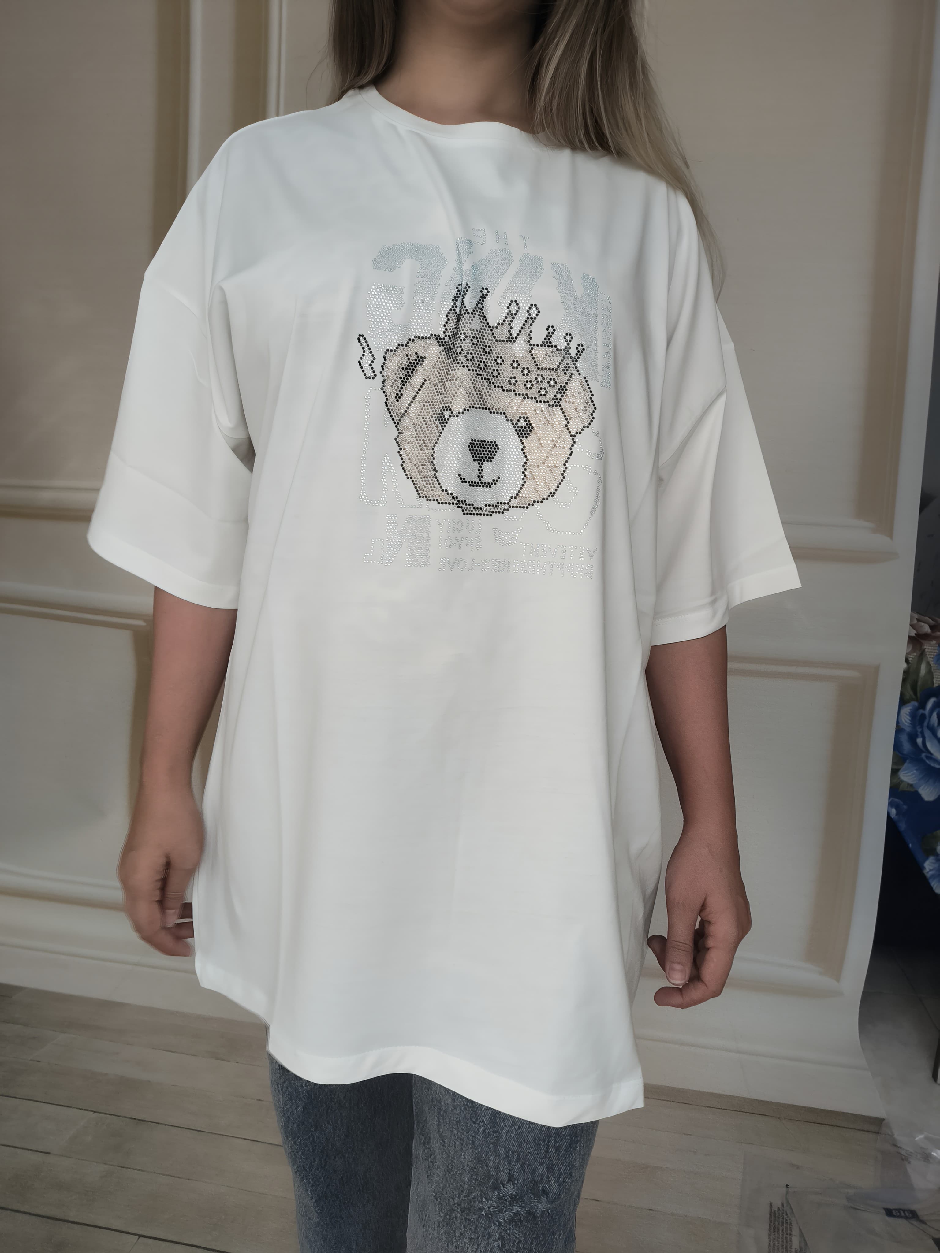 تیشرت زنانه لانگ طرح KING