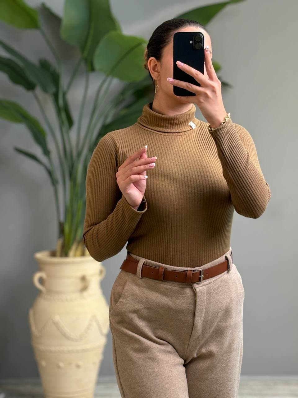 بلیز یقه اسکی زنانه  پنبه پلیسه