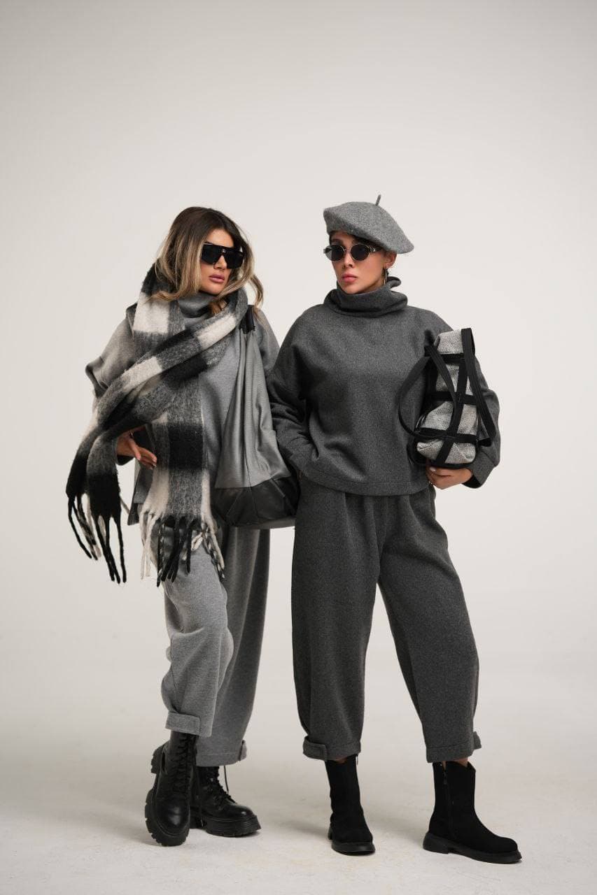 ست یقه اسکی و شلوار مام