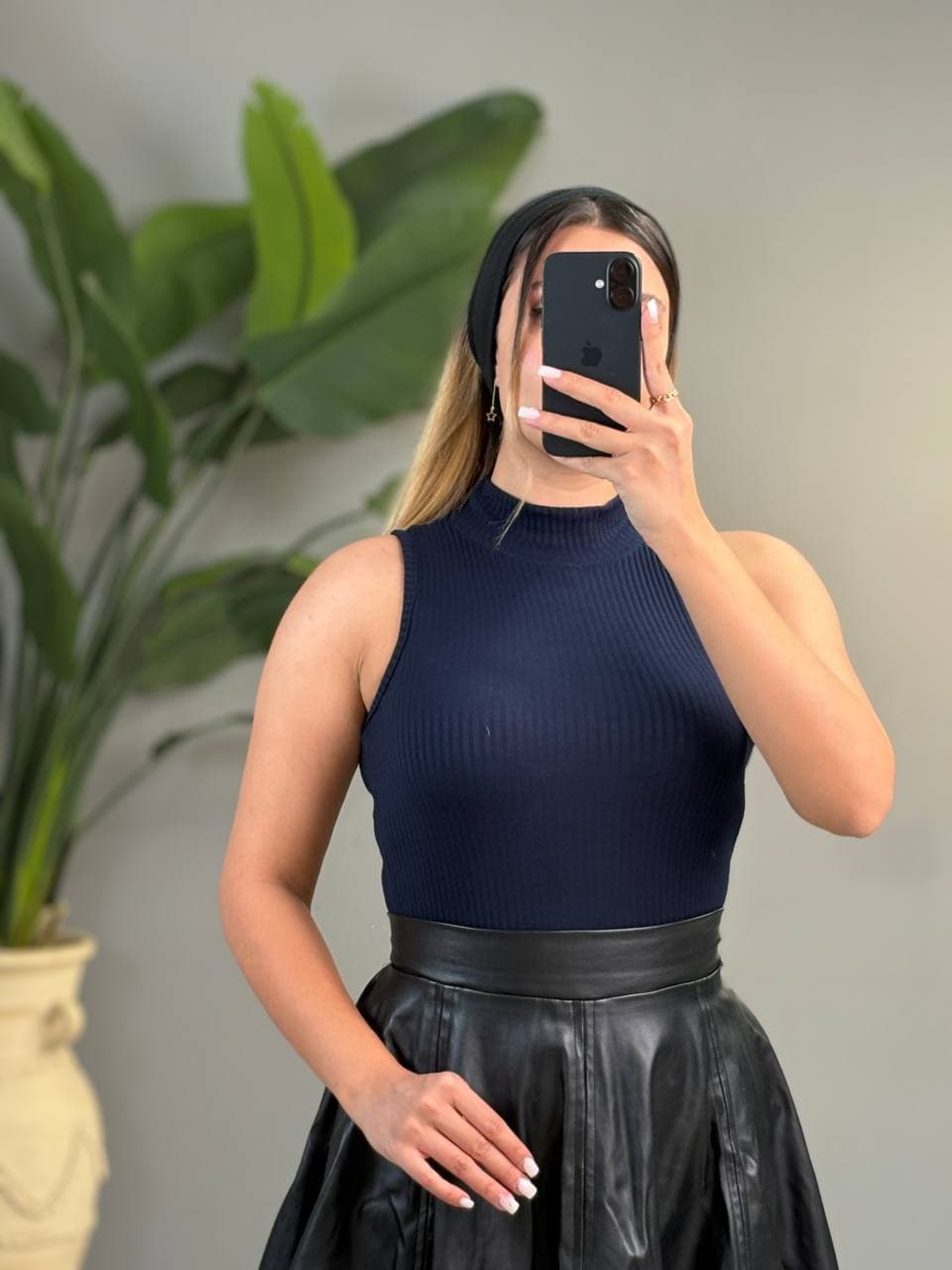 تاپ یقه پنج سانت پنبه پلیسه