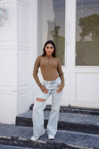 بادی یقه هفت سانت زیپی